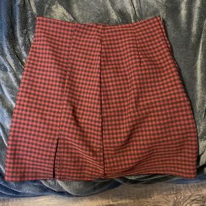 altar’d state mini skirt. checkered black and red. Size XS